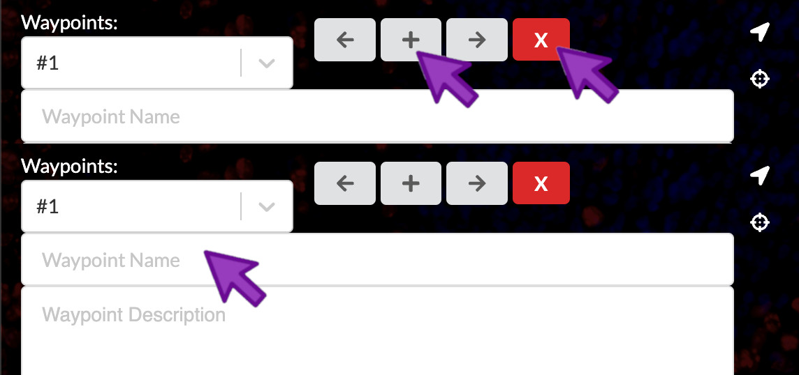 add, remove, or rename waypoints