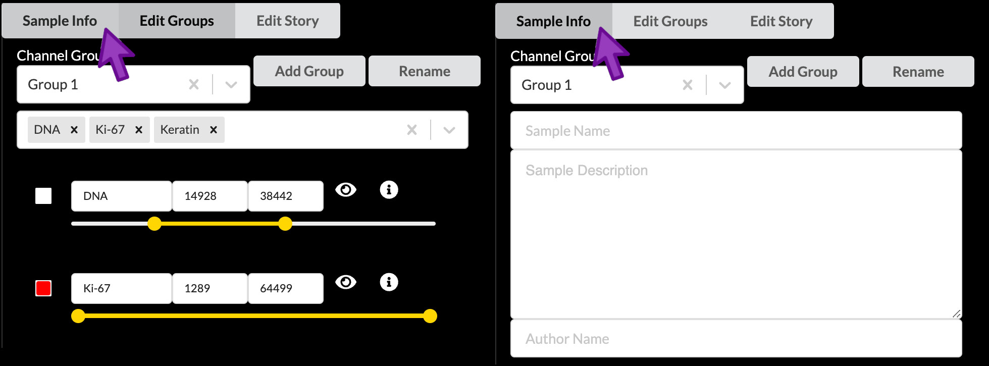 Opening Sample Info